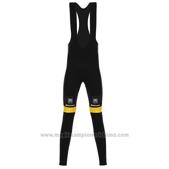 2016 Abbigliamento Ciclismo Lotto NL Jumbo Giallo e Nero Manica Lunga e Salopette